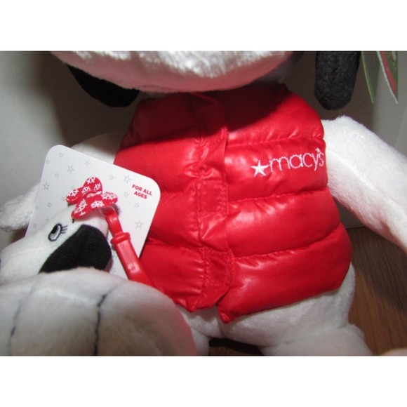 Exclusive MACY'S 2015 Signature Holiday Christmas SNOOPY Plush Toy Puppy Dog NWT - Picture 3 of 10